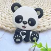 1PCS BPA Free Panda Silicone Teethers Food Grade Animal Baby Teething beads Gift Chewing Toddler Toys Rodent Accessories 4