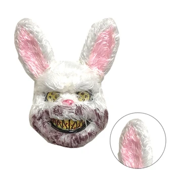 

Bloody Bunny Mask Masquerade Horror Scary Headgear Halloween Funny Show Props DIY horror masks for holidays