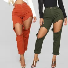 BKLD Джинсы женские джинсовые брюки с высокой талией джинсы с дырками брюки бойфренд женские осенние модные женские длинные брюки