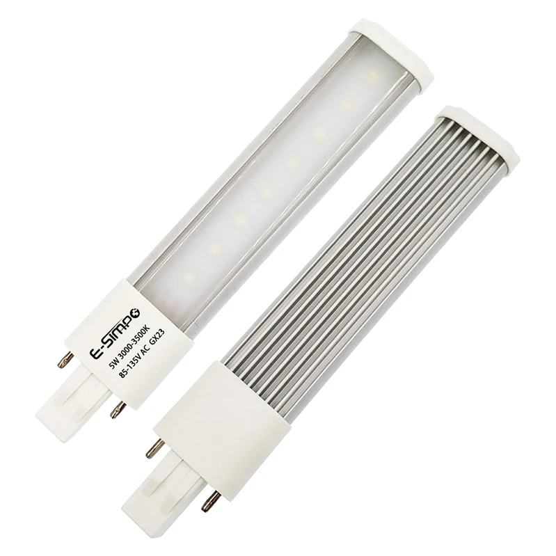 

50Pcs 5W Horizontal Recessed 2-pin G23/GX23/2G7/2GX7 Tube Bulb CFL LED Light AC 85-135V/195-265V PLS Energy Saving Lamp