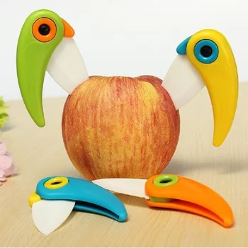 

Kitchen Cutter ABS Ceramic Fruit Vegetable Cutter Folding Knife Fruit Knife Kitchen Knife Mini Fruit Knife Creative animal shape