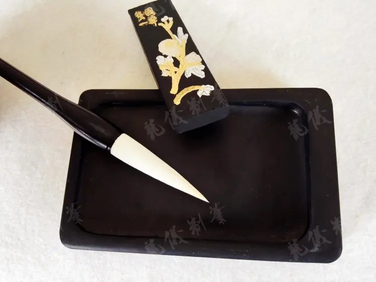 В настоящее время доступна высококачественных ребристых узоров Inkstone Anhui She Inkstone Duan Inkstone ребристые узоры в стиле чернил каменные чины