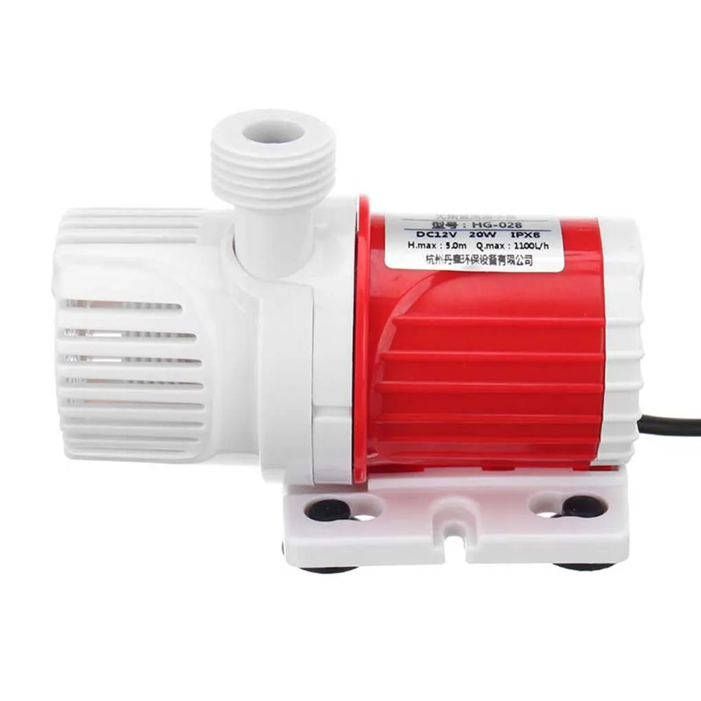 Дизайн DC12V портативный водяной насос 1100L/H Max Lift 5 м Солнечный погружной водяной насос для аквариума аквариум 20 Вт рыбные принадлежности