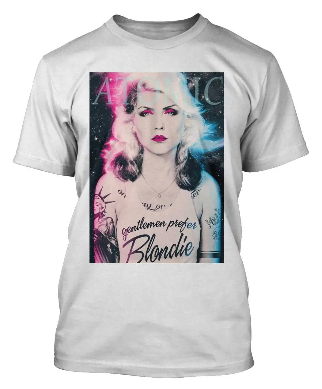 Футболка Blondie Debbie Harry футболка Atomic топ в стиле панк-рок хлопковые мужские футболки