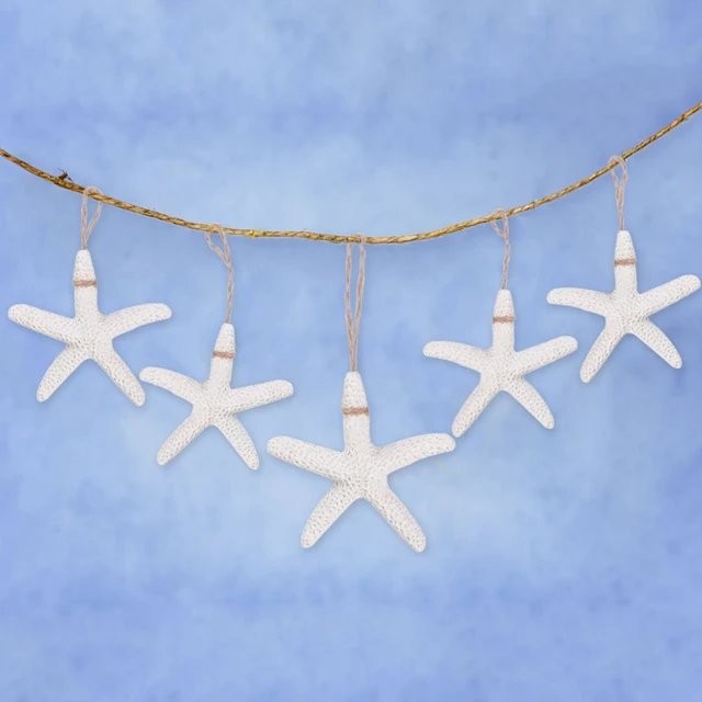 15 Pezzi Stelle Marine Decorative In Resina - Bianco, Beige, Blu Per Acquari E Craft - Foto 3