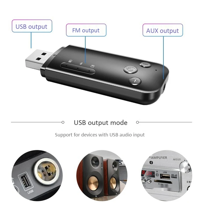 2 в 1 Мини приемник Bluetooth адаптер 5,0 аудио приемник для поворота колонки Aux автомобиля с Usb Bluetooth палка