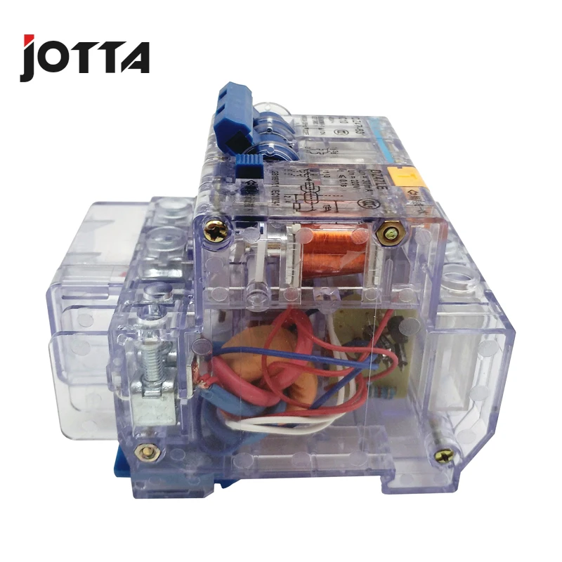 DZ47LE 10A 16A 20A 25A 32A 40A 50A 63A 2 полюса прозрачный остаточный ток прерыватель цепи при утечке на землю ELCB RCBO