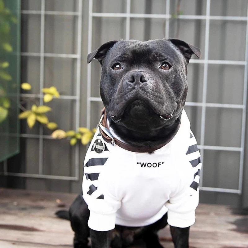 Одежда для собак SUPREPET для французского бульдога Adidog полосатая Толстовка для собак Одежда для собак куртка для собак для французского бульдога