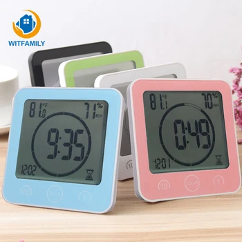 

Suction Cup Waterproof Shower Lcd Digital Bathroom Clocks Watches Modern Timer Temp Wall Clock Home Decoration Accessories