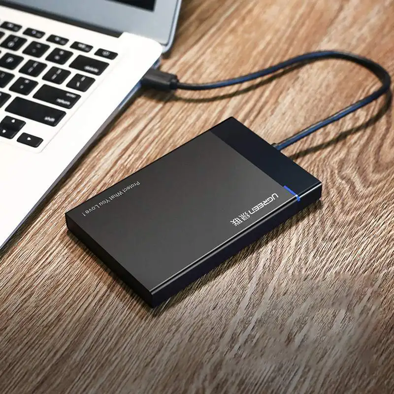 Ugreen HDD чехол 2,5 SATA к USB 3,0 адаптер для жесткого диска корпус для SSD диск HDD коробка Тип C 3,1 корпус HD внешний корпус HDD