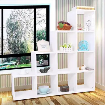 

10 Grids Step Storage Cube Display Shelf Modern Wooden Bookshelf Bookcase Home Office Use New Wooden Storage Shelf