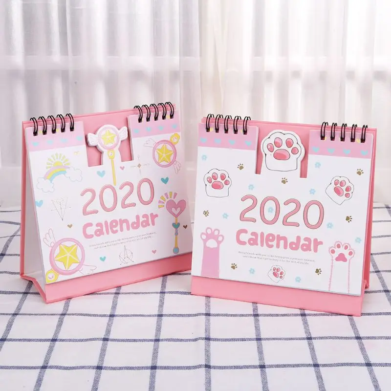 Fresh Cartoon Desktop Paper Calendars Table Daily Schedule Planner Agenda qyh