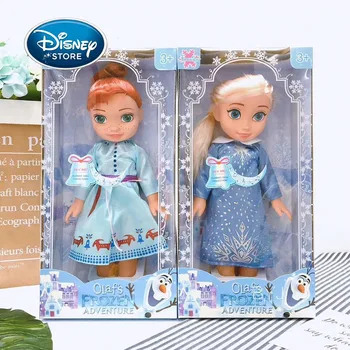 

Disney Frozen 35CM Elsa Anna Princess Music Doll Anime Girl Toy Birthday Christmas Gift Box Toy For Children Pretend Play Toys