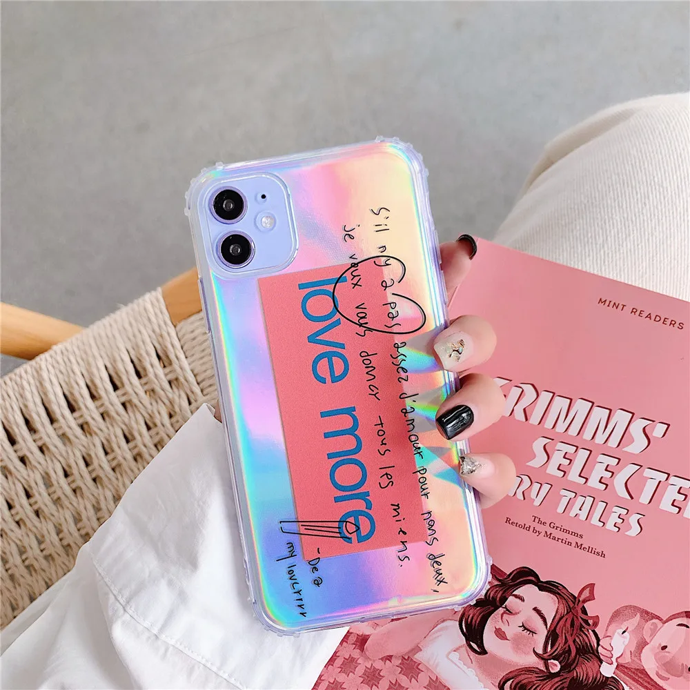 Новый противоударный чехол Love More для iPhone 12 Mini /11 12Pro Max/XR/XS Max мягкий из ТПУ iphone SE 2020 7
