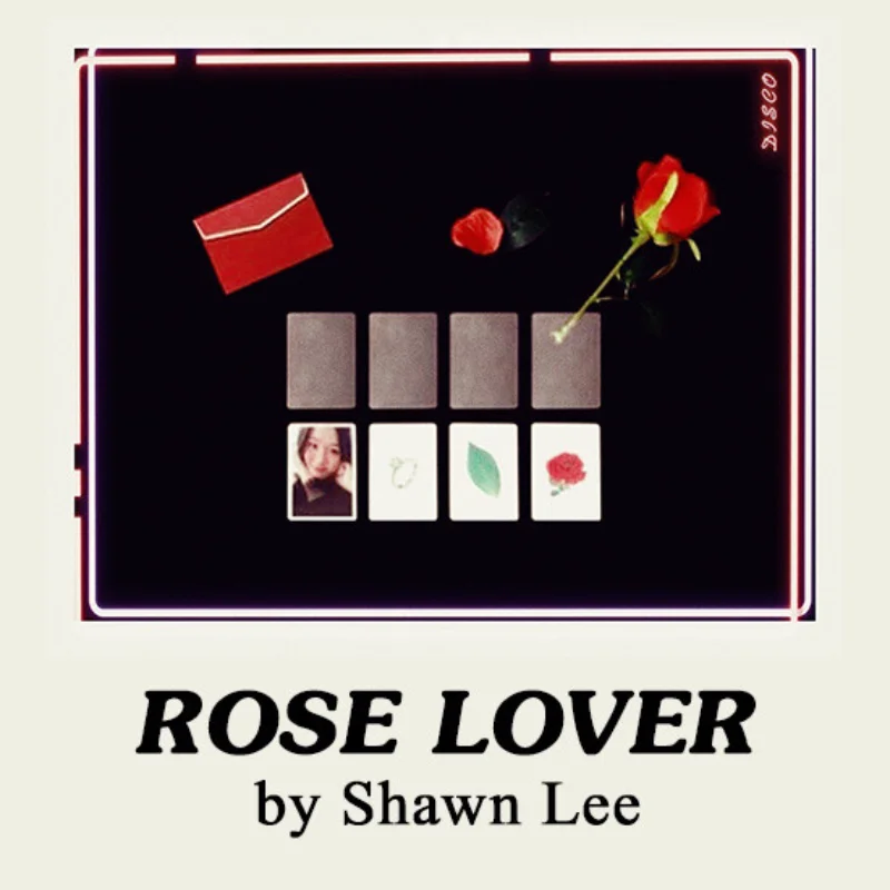 Rose Lover by Shawn Lee Magic Trick Rose to Card Magician Flower Magia Close Up Stage Gimmick Illusions Mentalism Props Fun