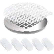 25pcs Drain Hair Catcher Floor Drain Deodorant Net Seamless Glue Leaking Net Floor Drain Decontamination Net Sticker