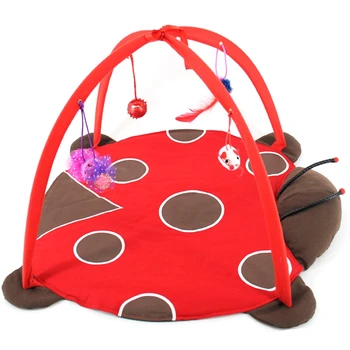 

Cat Tent with Hanging Toys - Ball Mouse and More to Help Cat Exercise, Cat Bed Tent Kitten Mat Pet Supplies