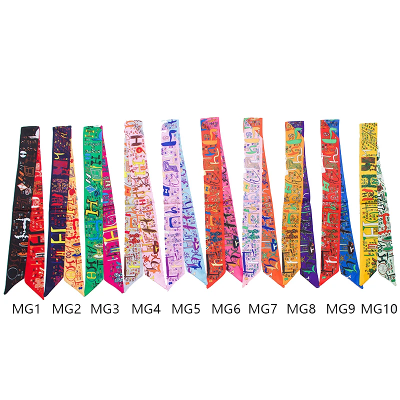 

2019 Women Scarf Silk Feeling Hair Neck Scarves Square Brand Office Printing Hotel Waiter Flight Attendants Handkerchief Rings