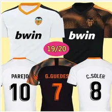 19 20 футбольные футболки Valencia ZAZA темно-синие Для Взрослых G. GUEDES 7 KONDOGBIA PAREJO футболки для футбола