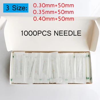 

1000pcs 1RL Traditional Eyebrow Tattoo Needle 0.35x50mm Permanent Makeup Needles For Lip Eyeliner and body tattoo design machine