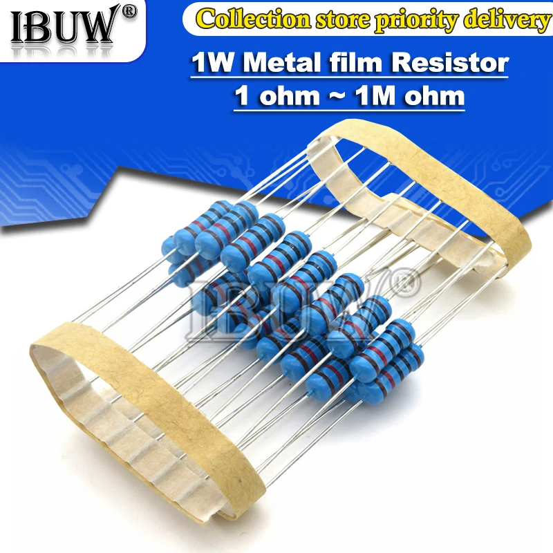10PCS 1W Metal Film Resistor Resistance 1% 200R Ohm