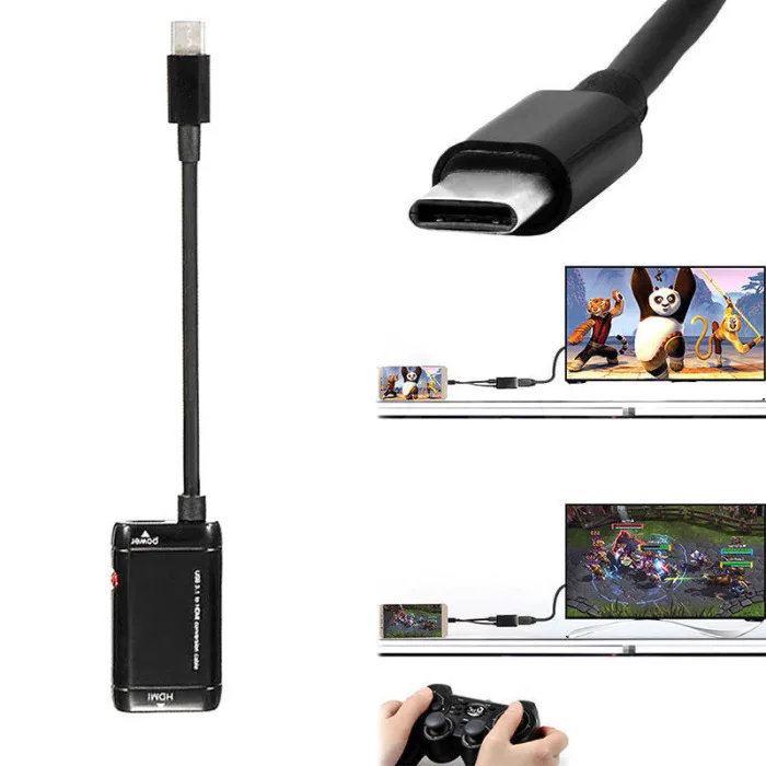 Type-C к HDMI адаптер usb-кабель 3,1 1080P HDMI конвертер для Android телефона планшета компьютера SP99