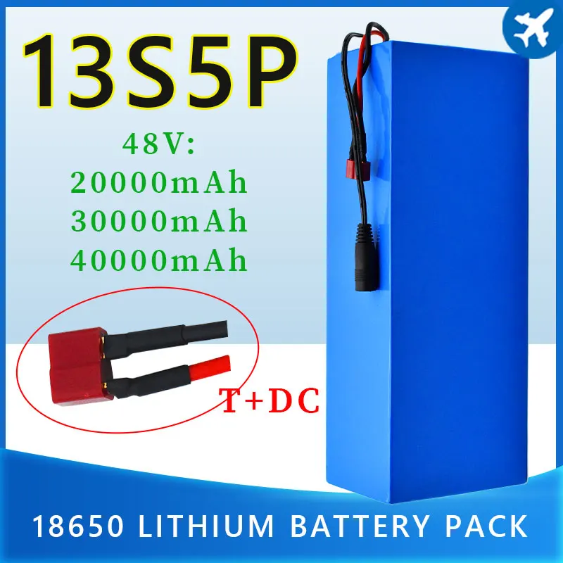 2021 Новый литиевый аккумулятор 13S5P 48 в 40 Ач 18650 + зарядное устройство 54 6 2 а