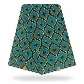 

2020 high quality real africain wax fabric wax print Soft fabric tissu wax wholesale ankara veritable african batik fabric F11-4