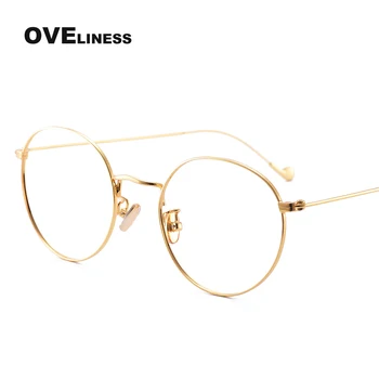 

2020 Retro eyeglasses Optical Round glasses frame for women men Computer Myopia Prescription Clear glasses Vintage Metal eyewear