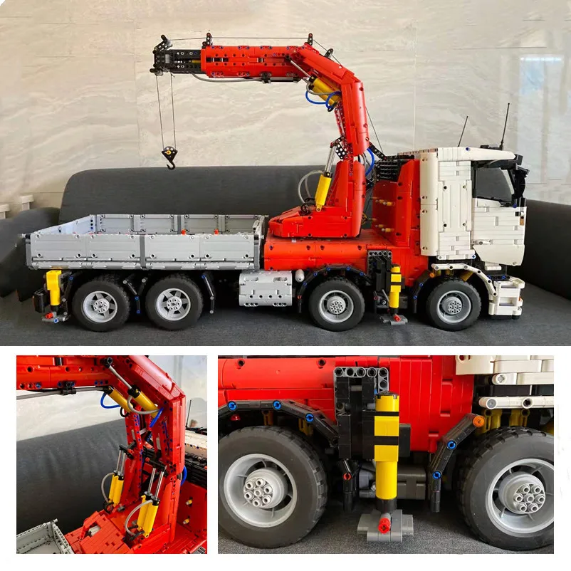 

8230pcs RC Power Function Technic Bat Truck off-road Rescue Crane MOC-8800 Building Blocks Toy for friend Birthday Gifts