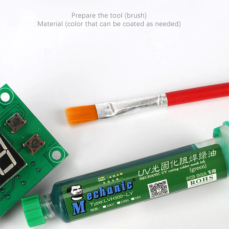 Mechanic UV Solder Mask Ink BGA PCB Motherboard Paint Blue Red Yellow White Green Oil Welding Fluxes Prevent Corrosive Arcing weldcote welding helmet