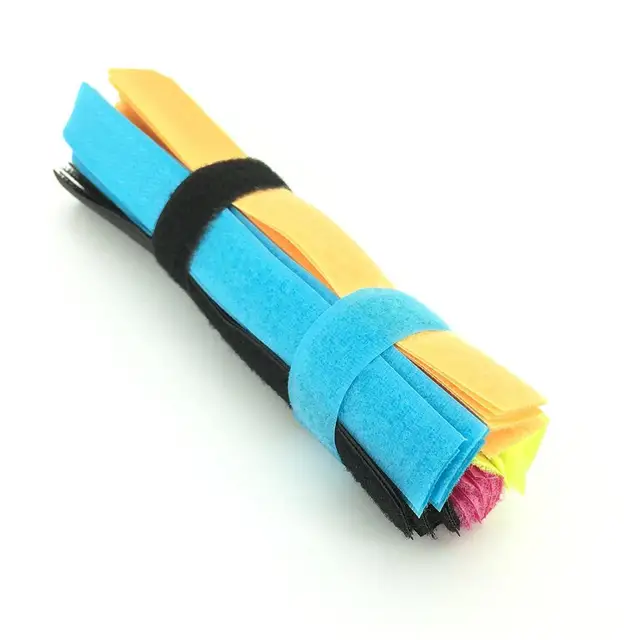 50pcs Colourful Reusable Fastening Wire Cable Ties Organizer Cord Cable Tie Rope Holder for Laptop PC TV Reusable Cable Ties Multi-Colour