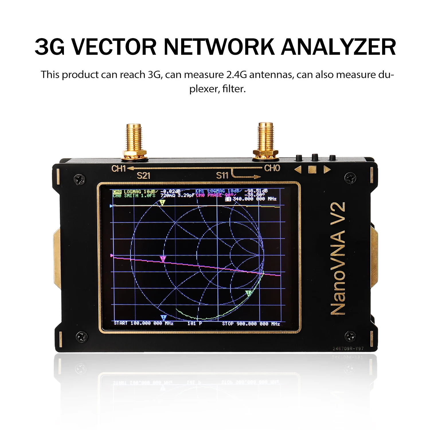 3 2 дюймов 3G вектор сетевой анализатор S A NanoVNA V2 антенны коротковолновое HF VHF UHF