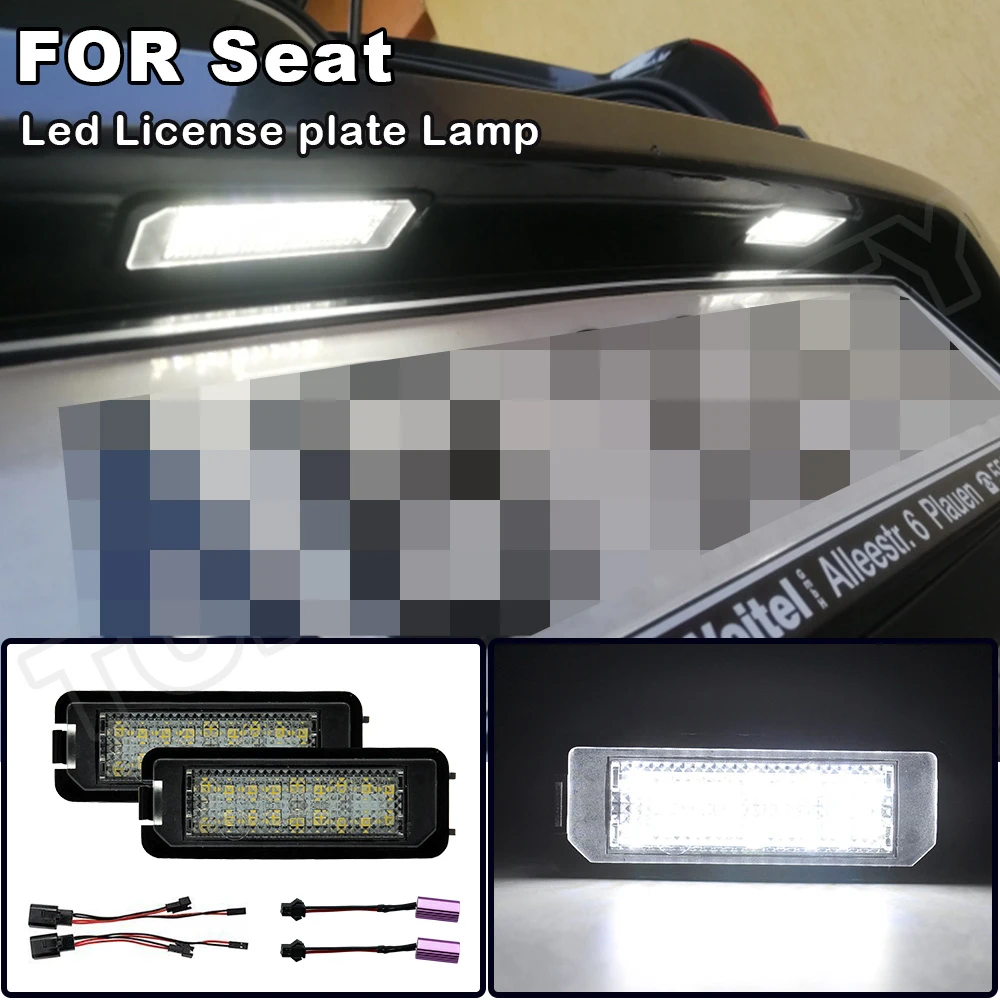 Для Seat Altea Exeo/ST Ibiza Leon Leon4 2006-12V светодиодный номерной знак светильник лампы Canbus без