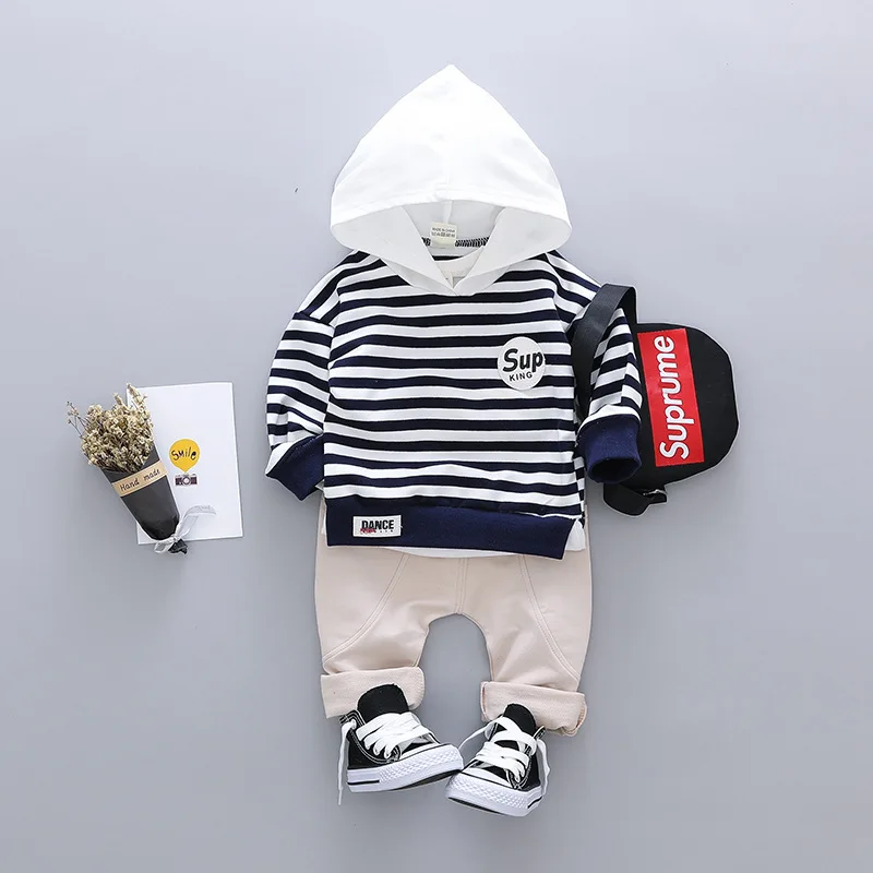 

Childrenswear Men's 2019 New Style 0 a 1-3-a Year of Age Baby Infant BOY'S Hoody Western Style Spring Clothing Set Kids Clothes