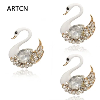 

2 pcs crystal swan item accessories for article wedding decoration jewelry item decoration design