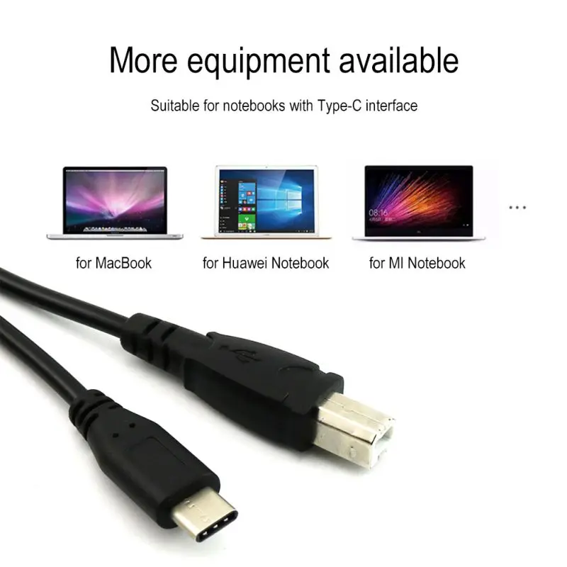 1 м тип-c Мужской к USB B Мужской кабель для передачи данных USB-C Кабель-адаптер для принтера персонального компьютера