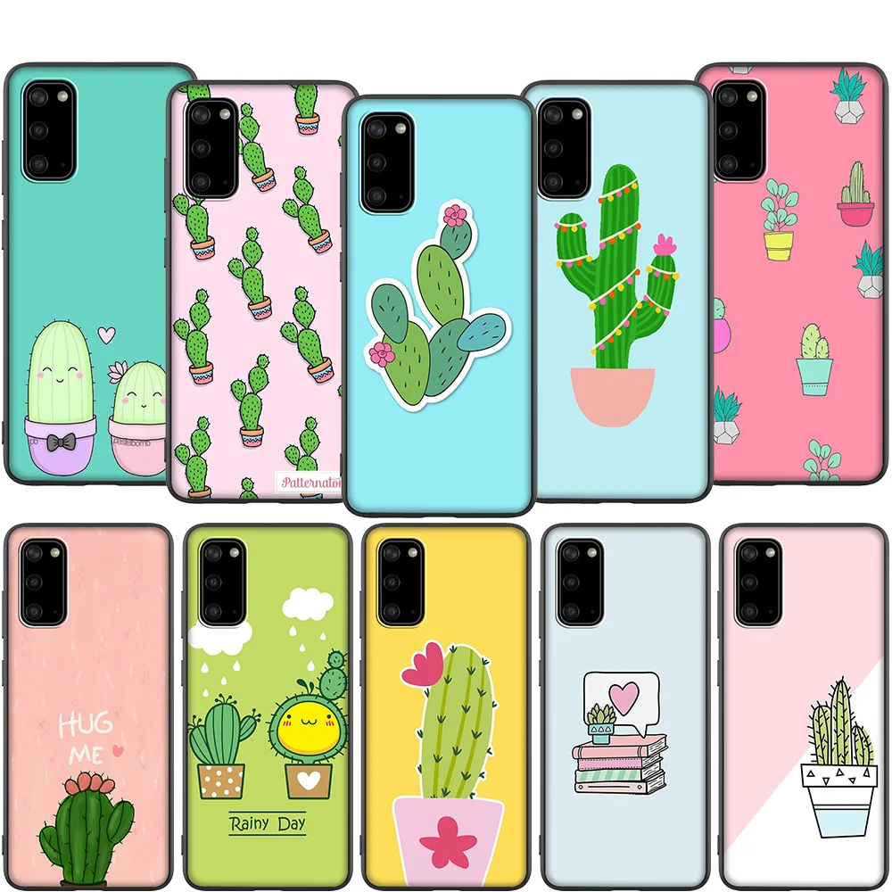 Lavaza Cactus Plants Soft Silicone Case for Samsung A01 A11 A21 A41 A2 Core A20e A70s J4 J7 Duo J6 J8 Plus Prime 2018 | Мобильные
