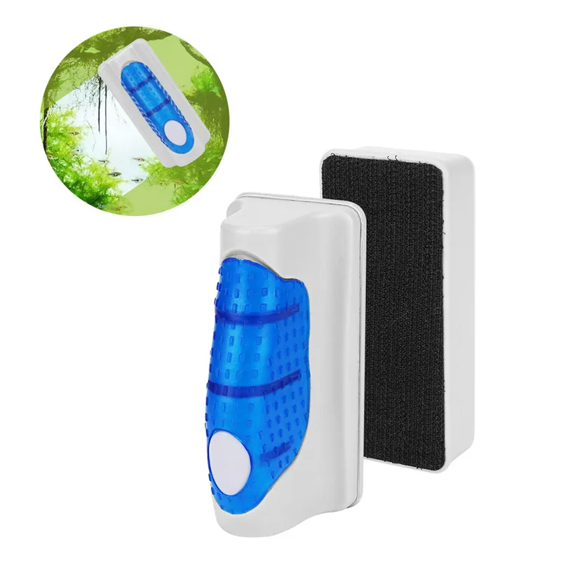 Cepillos magnéticos para pecera, accesorios de esponja de plástico para limpieza de Acuario, ventana de vidrio, raspador de algas, cepillo limpiador