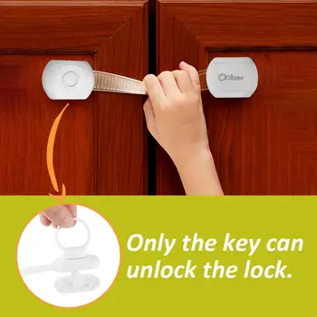 

Child Protection Lock Baby Drawer Safety Lock Magnetic Cabinet Door Refrigerator For Kids Security 5/10Pcs Lock+1/2 Key Locks