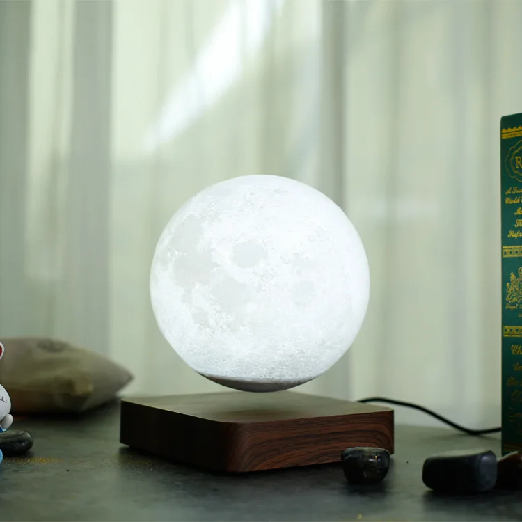 

Magnetic suspension moon light 3D printing custom table lamp home decoration LED night light men and women creative gifts