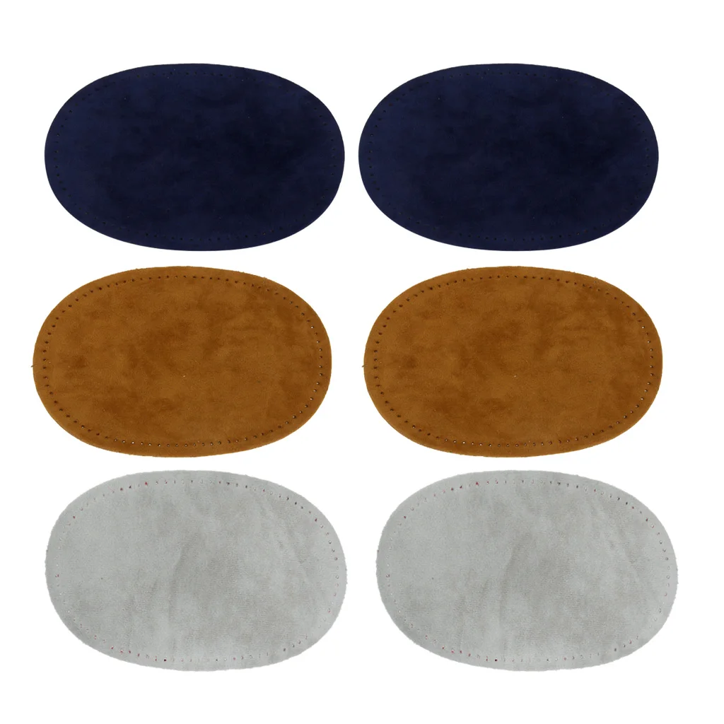 3 Colors Sew-on Elbow Knee Patches Repair Patches for Sewing Craft  DIY Decorative Applique  Blue Grey Camel