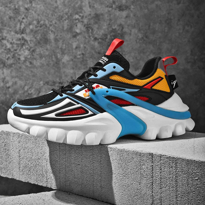 Zapatillas de deporte de alta calidad para hombre, zapatos de correr a la moda, gruesas, informales, de talla grande 45 46, para verano, 2021