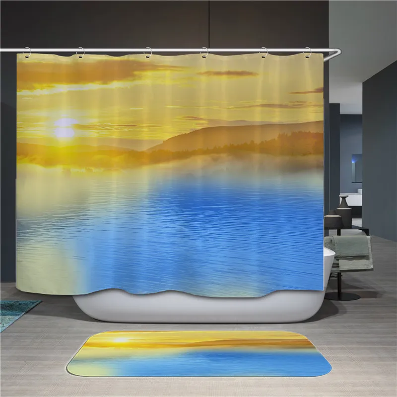 3D characters couple pattern waterproof shower curtain bathroom view shower curtain for home decoration