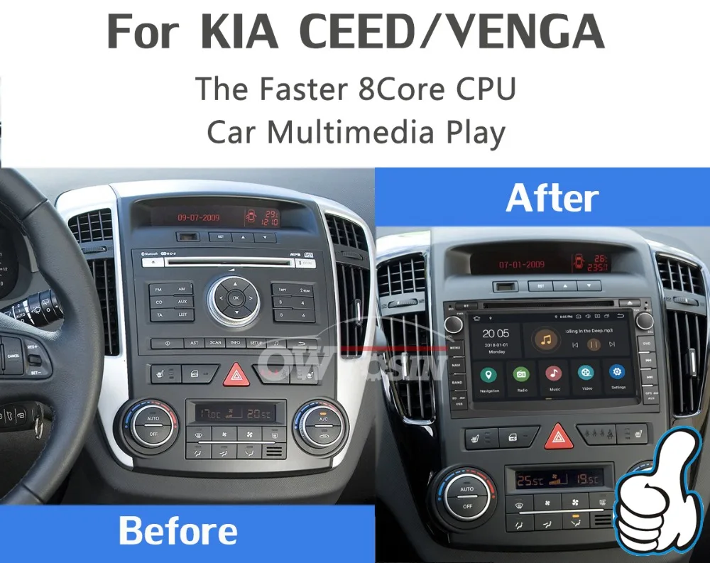 2Din 8 ядерный Android 9,0 PX6 4G+ 64G Автомобильный dvd-плеер для KIA Ceed Venga DSP Авто CarPlay радио gps навигация мультимедиа головное устройство