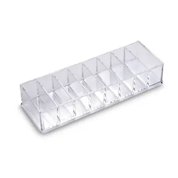 

8 grid Transparent Plastic Makeup Organizer CC Cream Storage Box Cosmetic Makeup Holder Cabinet Powder Display Box maquillaje