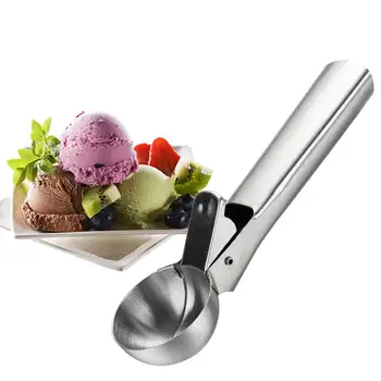 

Ice Cream Scoops Stacked Stainless Steel Ice Cream Digger Fruit Non-stick Ice Cream Spoon Kitchen Tools For Home Cake