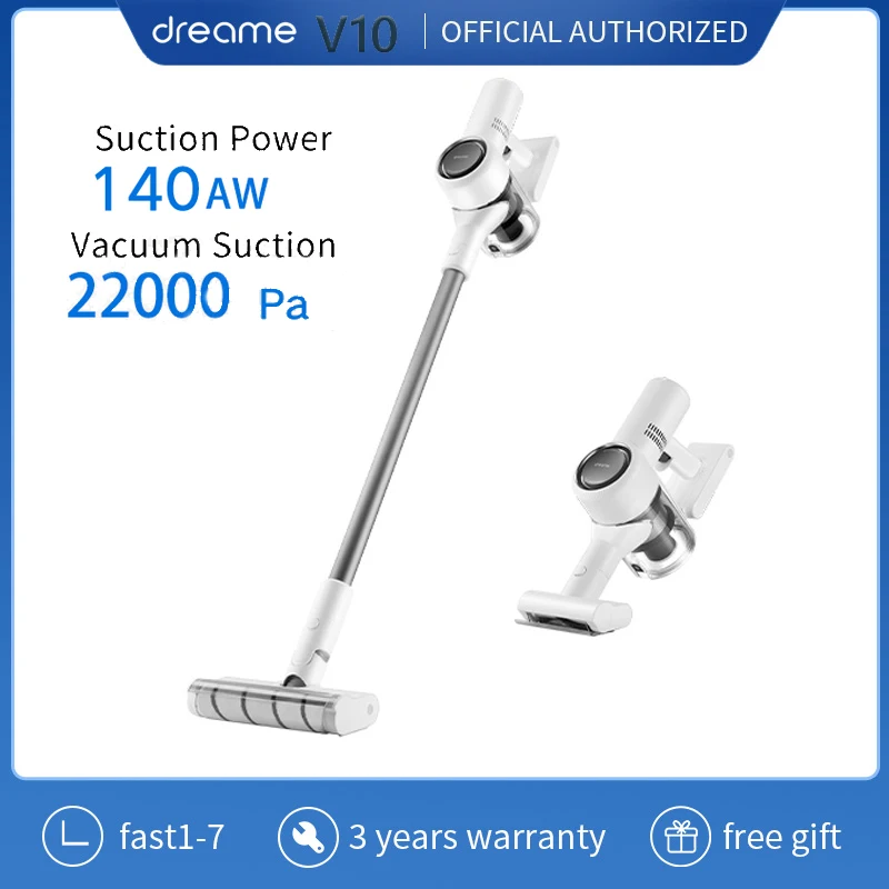 US $220.99 Dreame V10 Handheld Vacuum Cleaner For Home Mijia Portable Wireless Cordless Carpet Vacuum Update V9P Dust Collector Sweep Mop