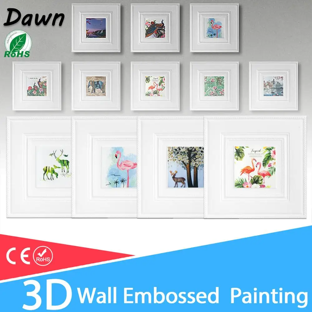 

Decor Painting Wallpaper Self-Adhesive Waterproof Wall Stickers Hanging Poster DIY Home Decor Wall Embossed Painting