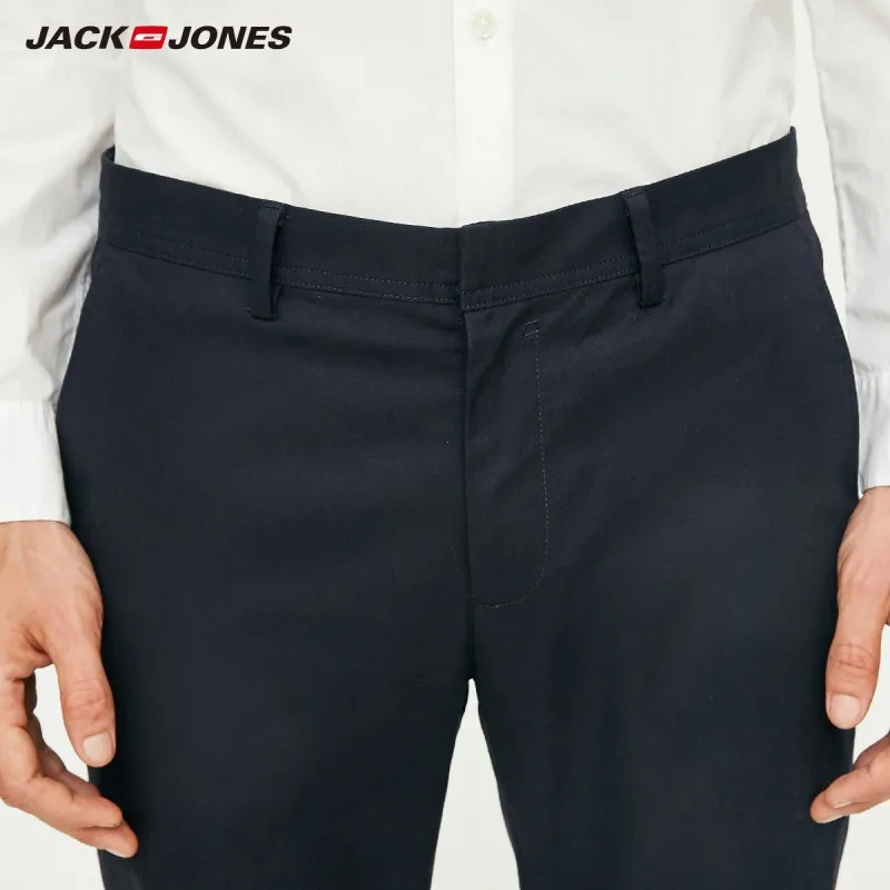 JackJones мужские зауженные брюки из льна и хлопка повседневные брюки мужская одежда 218314542